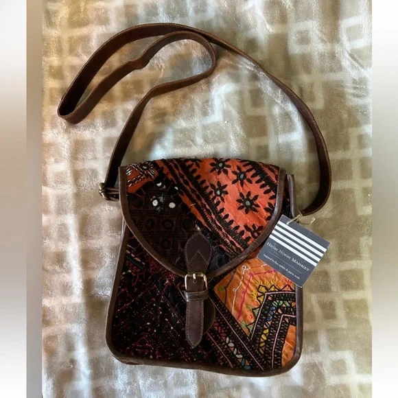 Boho Patchwork Crossbody Bag - Picture 1 of 6